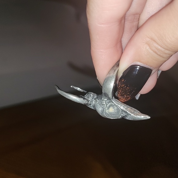 Martha Rotten moon sparrow ring with Swarovski crystal adjustable - Picture 5 of 6